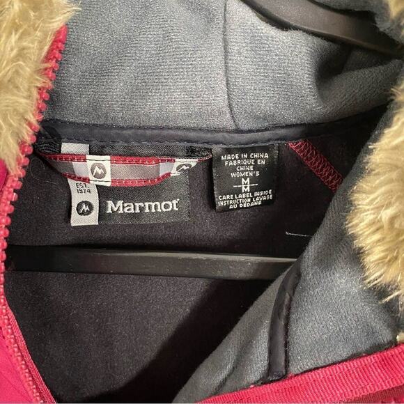 Marmot Hooded Furlong Lined Hooded Full Zip Jacket Soft Shell Fleece Size Medium - Picture 5 of 6